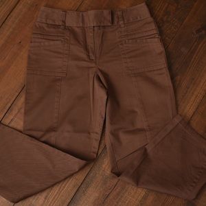 Ann Taylor LOFT cropped pants. Brown. Size 4.